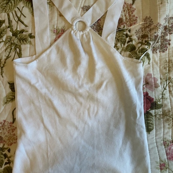 LOFT White Ribbed Tank - Picture 1 of 3